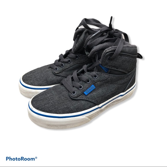 Boys High Top Grey Vans Size 12 - Picture 1 of 4